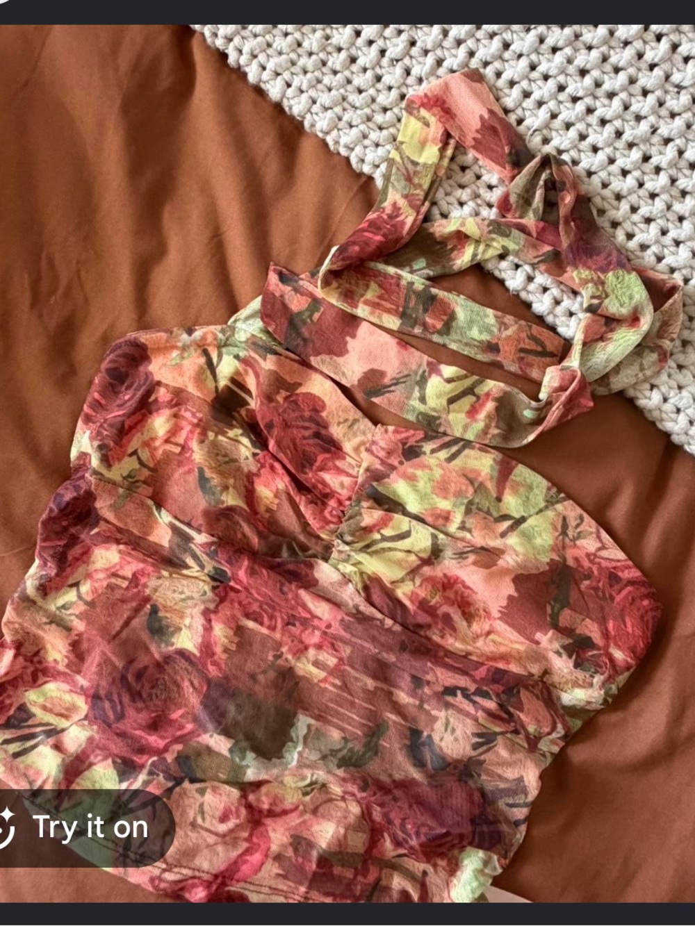 SHEIN crop top with scarf